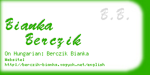 bianka berczik business card